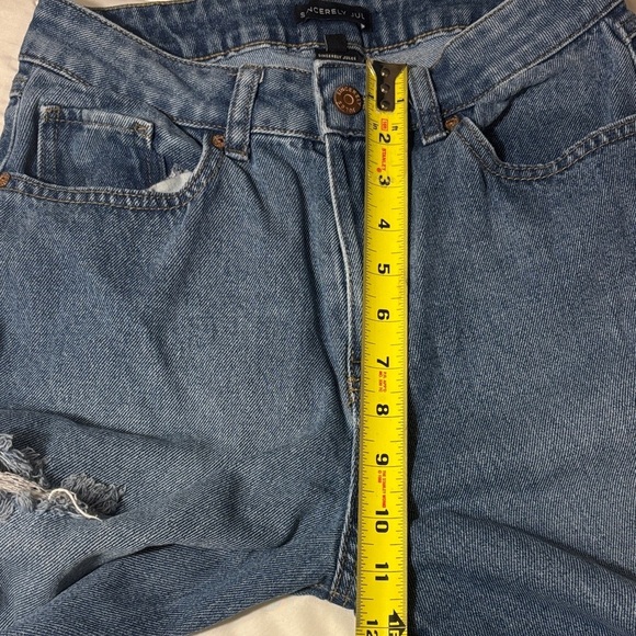 Sincerely Jules High Waisted Straight Wide Leg Frayed Hem Jeans - Picture 7 of 11